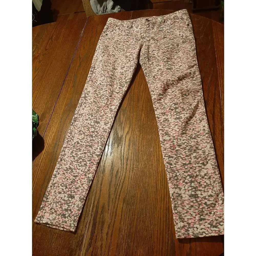 Girls 16.5 Justice Premium Jeans Simly Low Sparkly Stretcg Pants Knit Jeggings